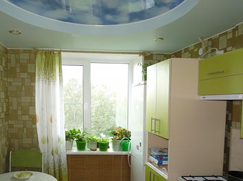 натяжные потолки для кухни